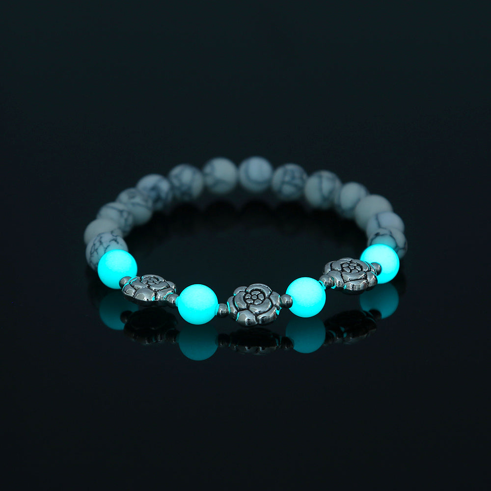 Luminous White Rose Bracelet