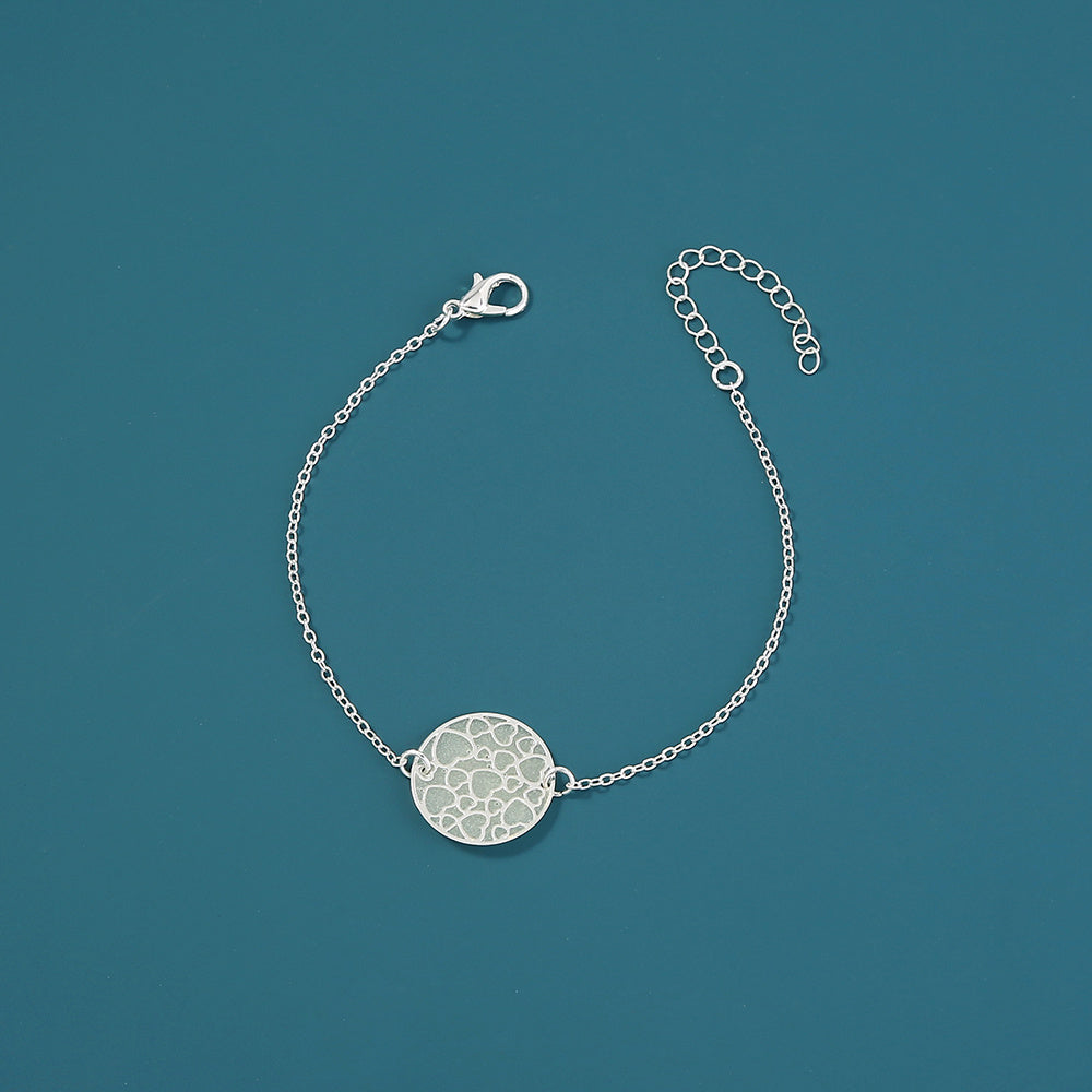 Luminous Heart Texture Bracelet