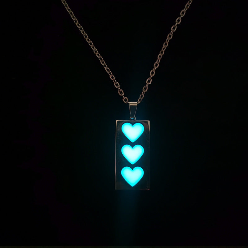 Collier pendentif géométrique lumineux 