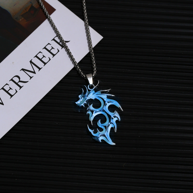 Luminous Flame Dragon Necklace